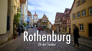 Rothenburg ob der Tauber • 4k 60fps •  Walking Tour •  Bavaria •  Germany