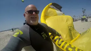 KiteSurfing after Bilateral Knee Replacement 6.5 months PO Kiteboarding Long Beach Belmont Shore TKR