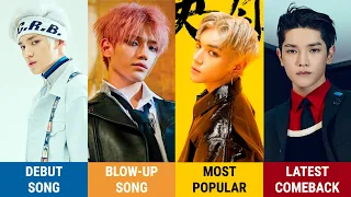 Kpop Boy Group Songs (Debut vs Blow-up vs Most popular vs Latest)