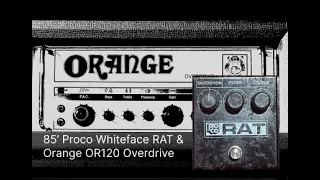Vintage 1985 Whiteface Proco RAT into an Orange OR120 Overdrive