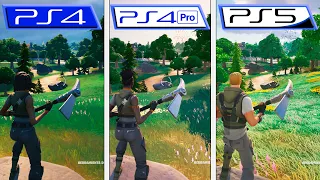 Fortnite Chapter 4 | PS4 - PS4 Pro - PS5 | Graphics Comparison | A Real NextGen Update