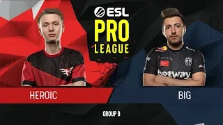 CS:GO - Heroic vs. BIG [Inferno] Map 1 - Group B - ESL Pro League Season 9 Europe