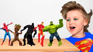 Pretends to play with Superheroes and Dance | Bobosiki TV Kids Songs