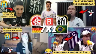 REAÇÕES SANTISTAS HUMILHADOS E REBAIXADOS - INTERNACIONAL 7X1 SANTOS - BRASIL X ALEMANHA KKKKK