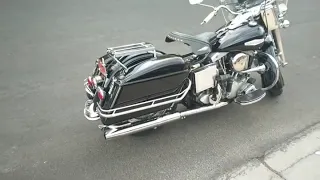 1966 Harley FLH - idle and walk around