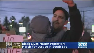 Black Lives Matter Protesters March For Justice In South Sacramento