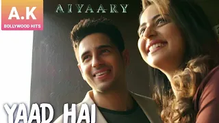 ◇"YAAD HAI"  [FULL VIDEO]~ #AIYAARY.◇