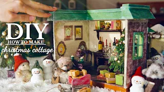 DIY🎄How to make  miniature Christmas cottage