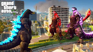 Heisei Godzilla vs Shin Godzilla and Red Shin Godzilla - GTA V Mods