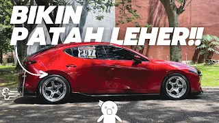 Modifikasi Mazda 3 Hatchback Ala Mahasiswa Bikin Patah Leher!!