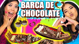 SUPER BARCA DE CHOCOLATE CHALLENGE! - Desafio do chocolate | Blog das irmãs