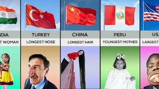 Human World Records From Different Countries