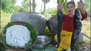 Traditional noodle with soup cook recipe in my countryside - Polin lifestyle