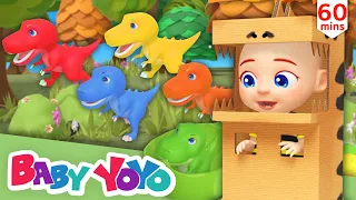 The Colors Song ( Five little dinosaurs ) + more nursery rhymes & Kids songs -Baby yoyo