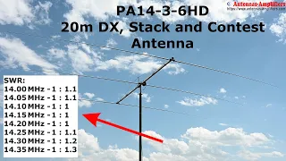 Full Size 20 meter 3 Element Yagi Antenna: PA14-3-6HD