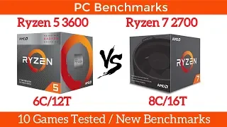 AMD Ryzen 5 3600 vs Ryzen 7 2700 Gaming Banchmarks
