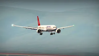 Turkish Airlines landing at San Francisco International Airport (AeroflyFs)