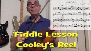 Irish Fiddle Lesson  - Cooley's Reel Part 1/2