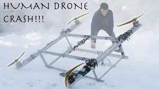 I CRASHED MY HUMAN FLYING DRONE (Part 2)