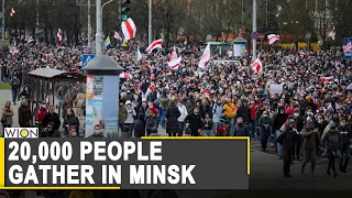 Tens of thousands protest in Belarus, defying warning shots | World News