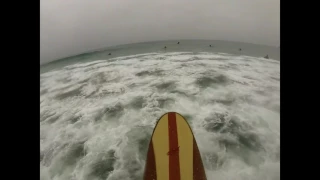 Longboard surfing in South Africa