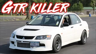 Evo 9 Punishes Modified GTR on the Highway!  - "BURNALL4"