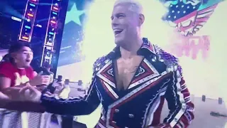 Cody Rhodes entrance as the undisputed wwe tag team champion on the season premiere of #Smackdown