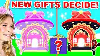 *NEW* GIFTS DECIDE What We BUILD In Adopt Me! (Roblox)