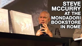 Steve McCurry at the Mondadori Bookstore in Rome