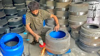 How We Made Brake Drums For Semi TruckFrom Cast Iron Scrap Manufacturing Process of TruckBrake Drums