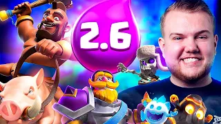 MOHAMED HIS NEW 2.6 HOG CYCLE DECK! - Clash Royale