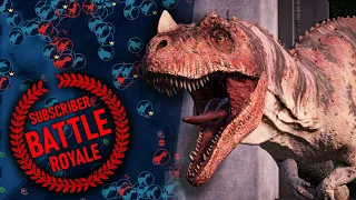100 Dinosaur champions FIGHT | Subscriber Battle Royale | Jurassic World Evolution