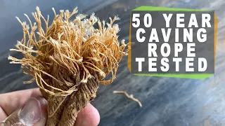 50 year old cave rope break tested in slow motion