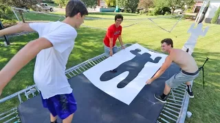 JUMP THROUGH THE SHAPES TRAMPOLINE CHALLENGE! *IMPOSSIBLE*