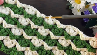 easy and beautiful crochet Blanket / crocheted with two unique colors