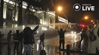 ‼️‼️‼️Жесткие протесты в Грузии: спецназ зачистил правительственную улицу от митингующих 08.03