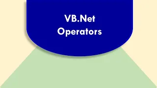VB.Net Operators