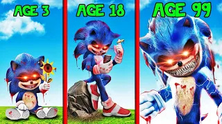 Surviving 99 Years As EVIL SONIC.EXE In GTA 5