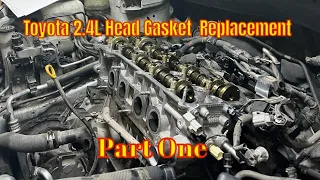 How To Replace The Head Gasket on 2.4l Toyota and Scion Motor Step by Step (Part 1 of 4)