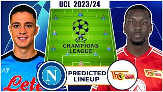 NAPOLI VS UNION BERLIN: OSIMHEN OUT Champions League Clash Lineup Preview & Prediction | UCL 2023/24