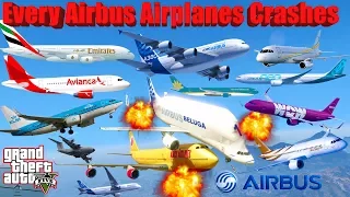 GTA V: Every Airbus Airplanes Best Extreme Longer Crash and Fail Compilation (60FPS)