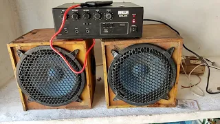 ahuja amplifier // 10inch tractor single single side sound box full testing
