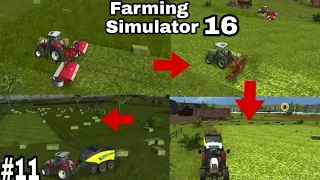 Fs 16  Grass cutting machine and make a Grass Bales | Farming Simulator 16 | Timelapse | #shorts