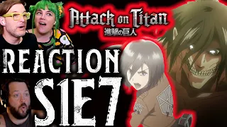 A Titan that KILLS other TITANS?! // Attack on Titan S1E7 REACTION!