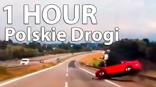 1 HOUR Car Crashes Compilation [Polskie Drogi] # 2016  - FULL HD Long