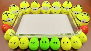 Green Slime ! Mixing Random into GLOSSY Slime with Minions Egg ! Satisfying Slime Video