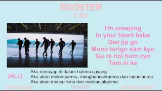 Easy Lyric EXO - MONSTER by GOMAWO [Indo Sub]