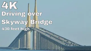 [4K] Driving over the Sunshine Skyway Bridge, Florida