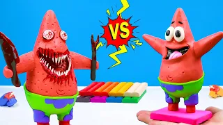 Patrick Star vs SpongeBob mod zombie with clay 🧟‍♀️ Patrick Star.exe 🧟‍♀️ Polymer Clay Tutorial