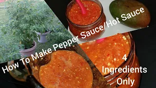 How To Make Guyanese Pepper Sauce/Hot Sauce/4 Ingredients Only 🌶🌶🌶🌶